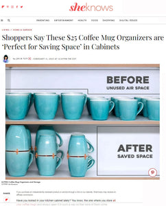 SheKnows Features the Mug Stacker: A Sleek Solution for Cluttered Kitchens