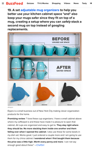 BuzzFeed's Spotlight on Adjustable Mug Organizers: The Trendy and Practical Kitchen Solution