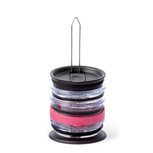 Tumbler Lid Organizer — Vertical Lid Storage for Stanley, Yeti & Most Tumbler Lids