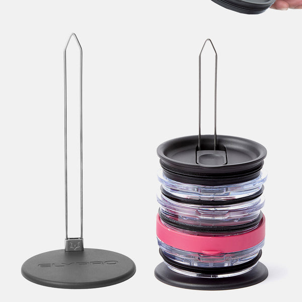 Tumbler Lid Organizer — Vertical Lid Storage for Stanley, Yeti & Most Tumbler Lids