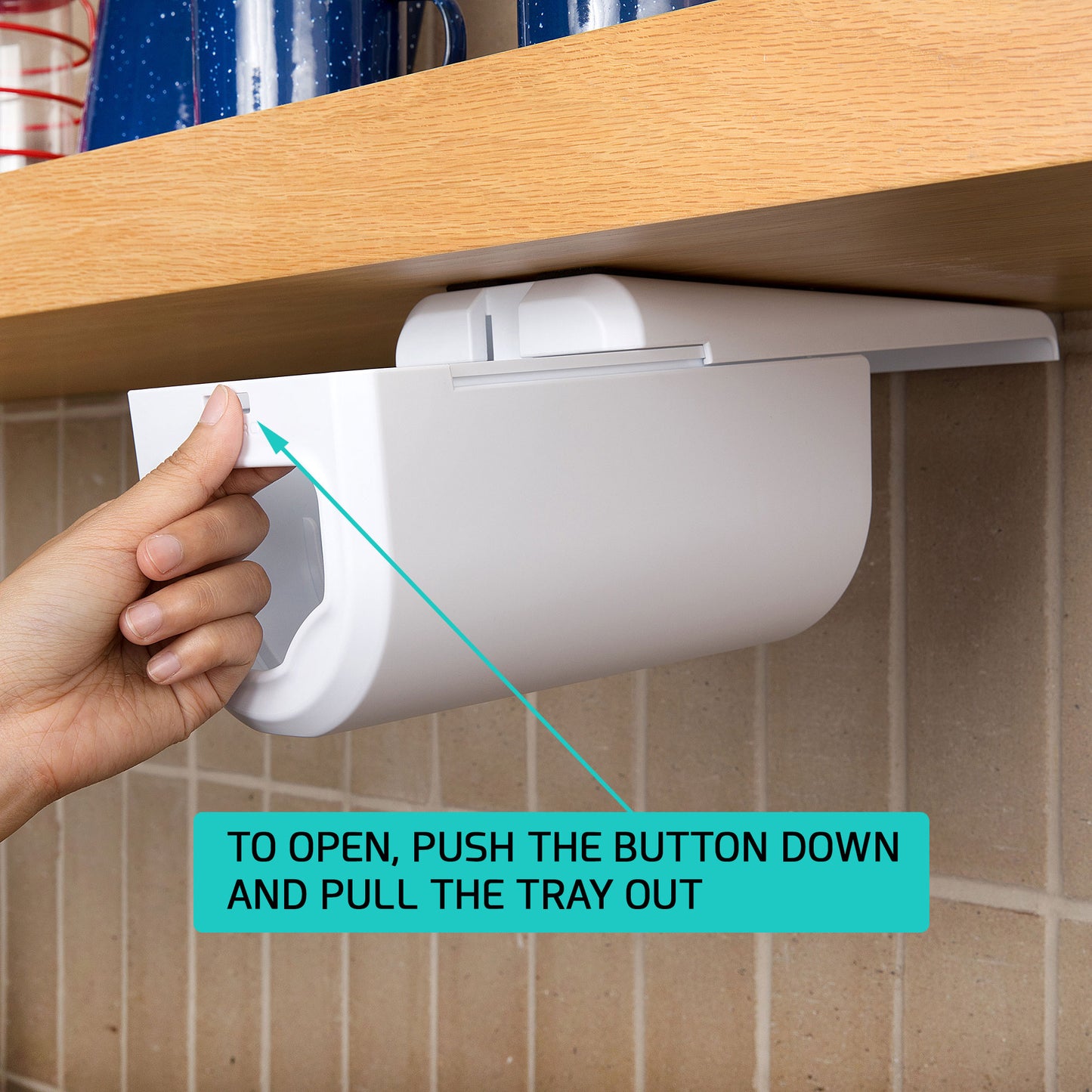 Ziplock Bag Dispenser — Under-Cabinet Storage for Sandwich & Snack Bags