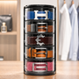 Belt Organizer holding 5 belts inside the closet
