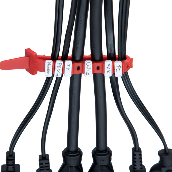 Reusable Cable Ties — Wrap, Label & Organize Messy Cords