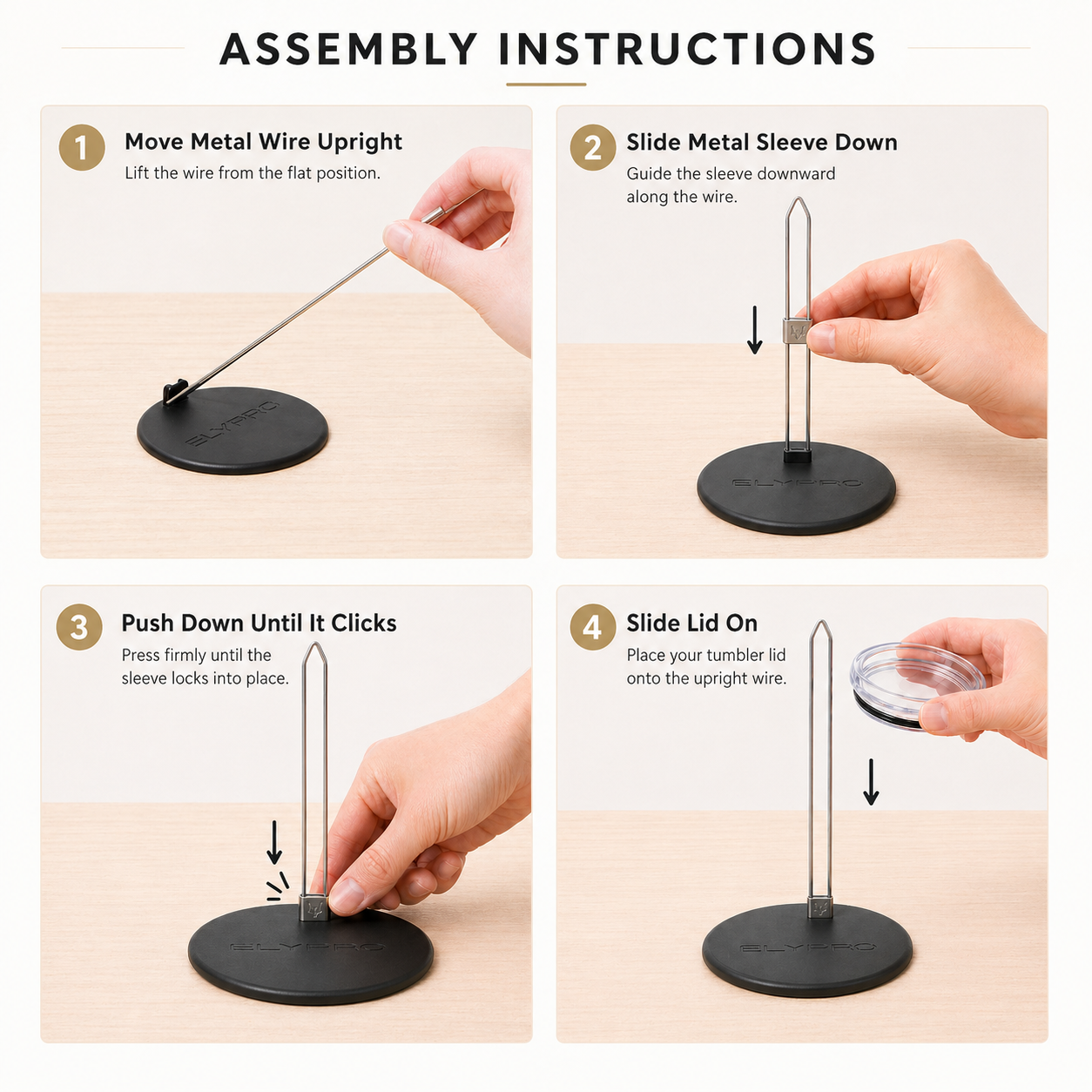 Tumbler Lid Organizer — Vertical Lid Storage for Stanley, Yeti & Most Tumbler Lids