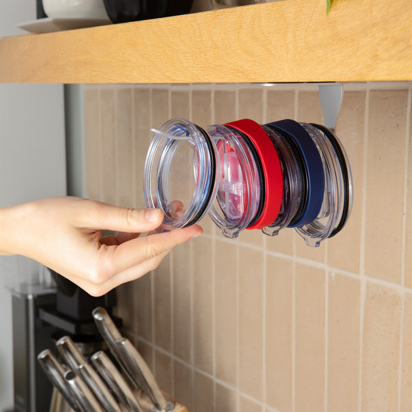 Tumbler Lid Organizer — Under-Cabinet Storage for Tumbler Lids
