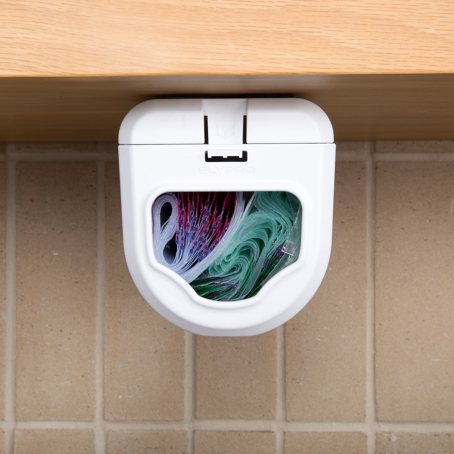 Ziplock Bag Dispenser — Under-Cabinet Storage for Sandwich & Snack Bags