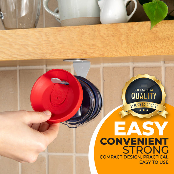Tumbler Lid Organizer — Under-Cabinet Storage for Tumbler Lids