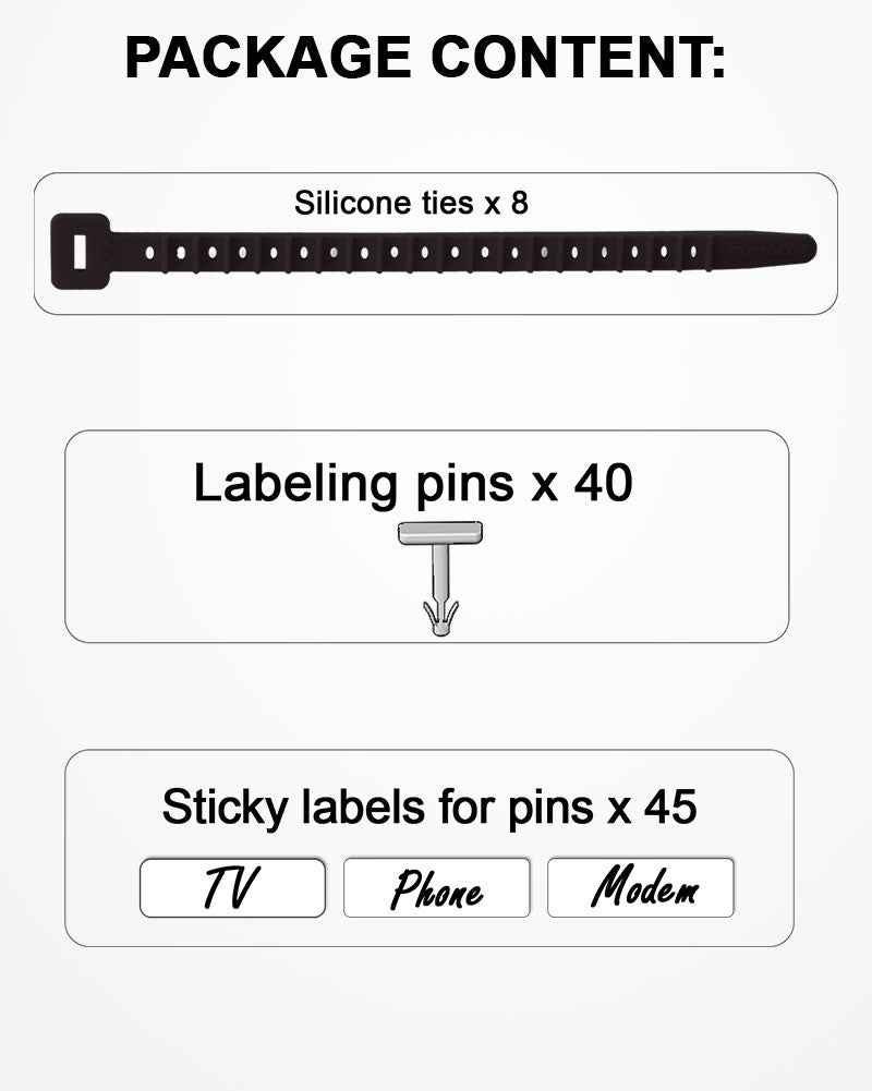 Reusable Cable Ties — Wrap, Label & Organize Messy Cords