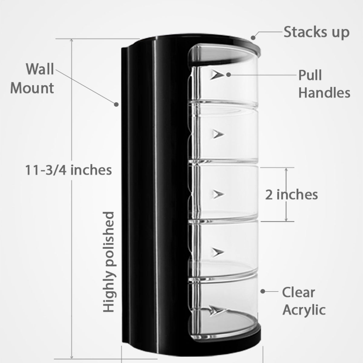 Belt Organizer — Rotating Acrylic Storage for Belts, Watches & Accessories